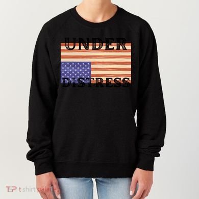 Under Distress Upside Down American Flag USA Women's Sweatshirt