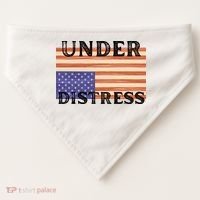 Under Distress Upside Down American Flag USA USA-Made Doggie Bandana thumb 0