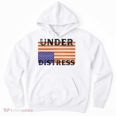 Under Distress Upside Down American Flag USA Hoodie