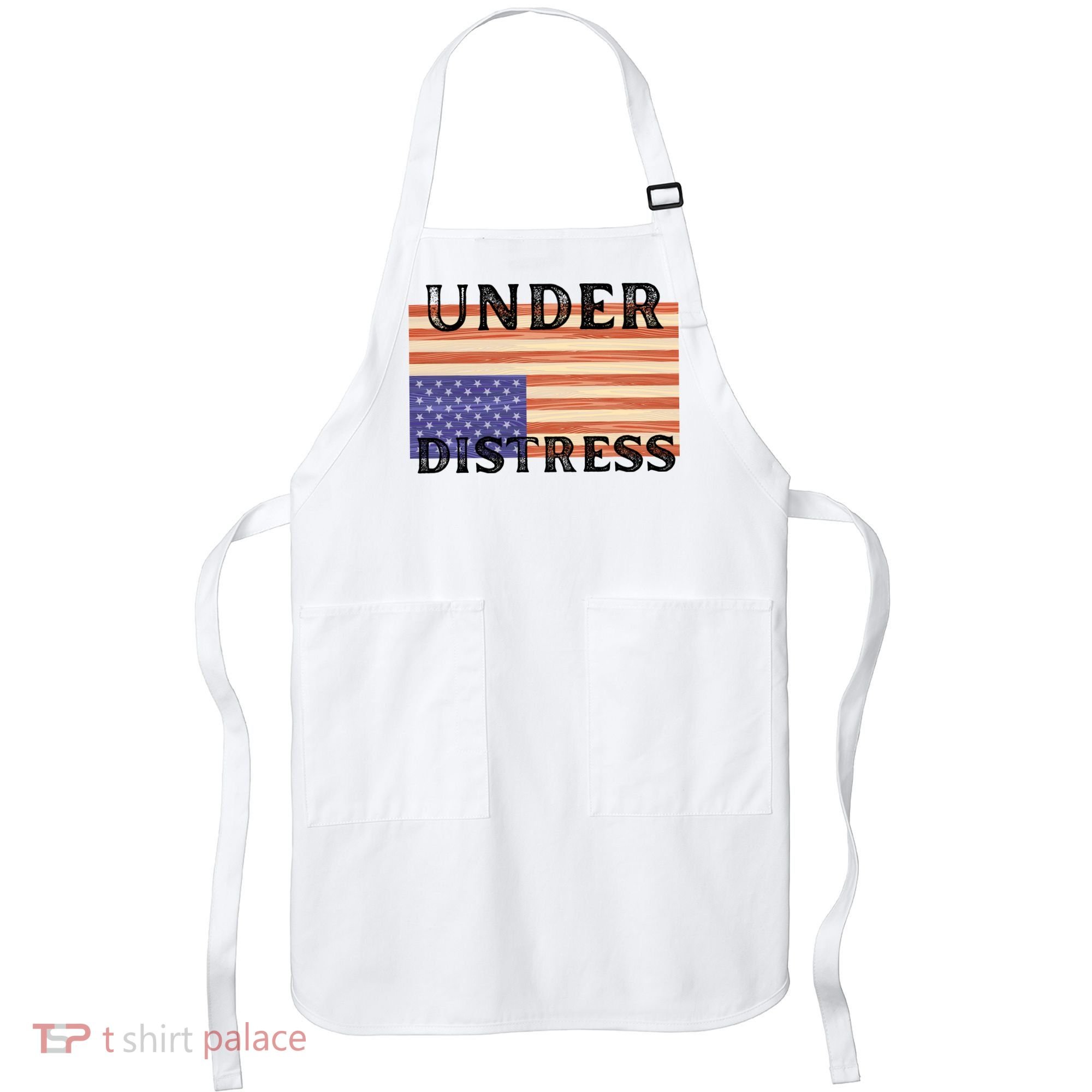 Under Distress Upside Down American Flag USA Apron