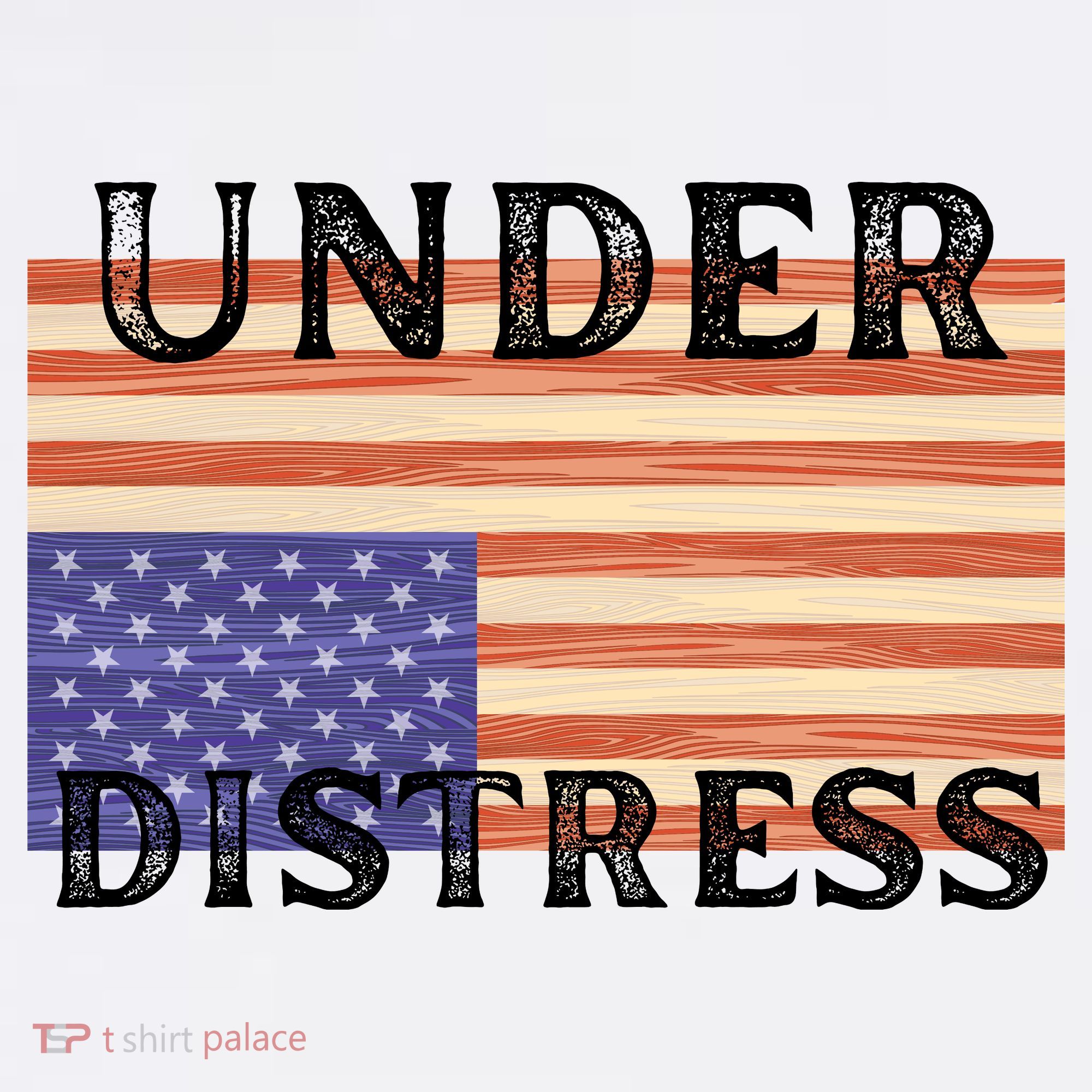 Under Distress Upside Down American Flag USA Apron