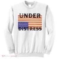 Under Distress Upside Down American Flag USA Sweatshirt thumb 0
