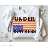 Under Distress Upside Down American Flag USA Sweatshirt thumb 2