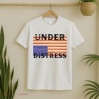 Under Distress Upside Down American Flag USA T-Shirt thumb 2