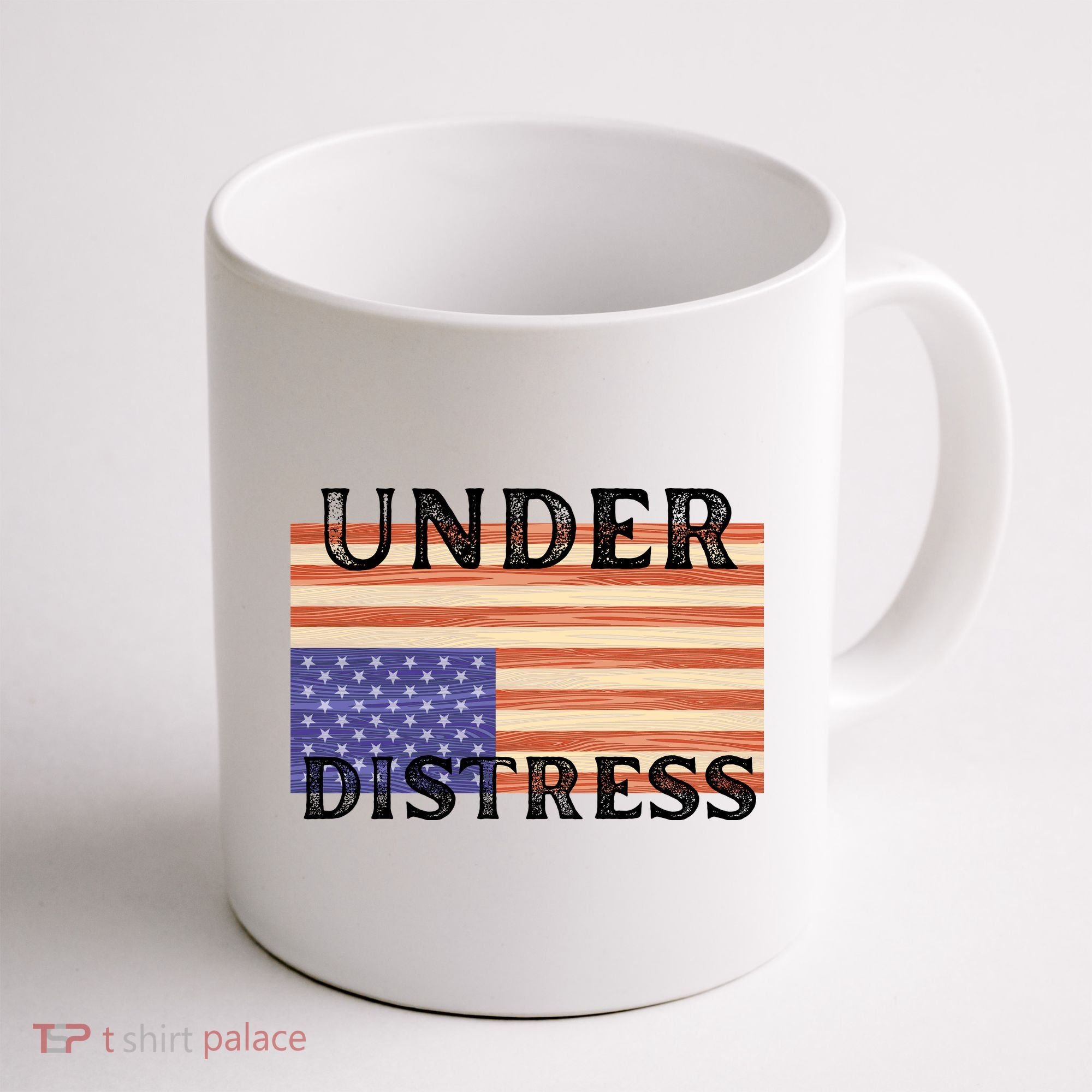 Under Distress Upside Down American Flag USA Coffee Mug