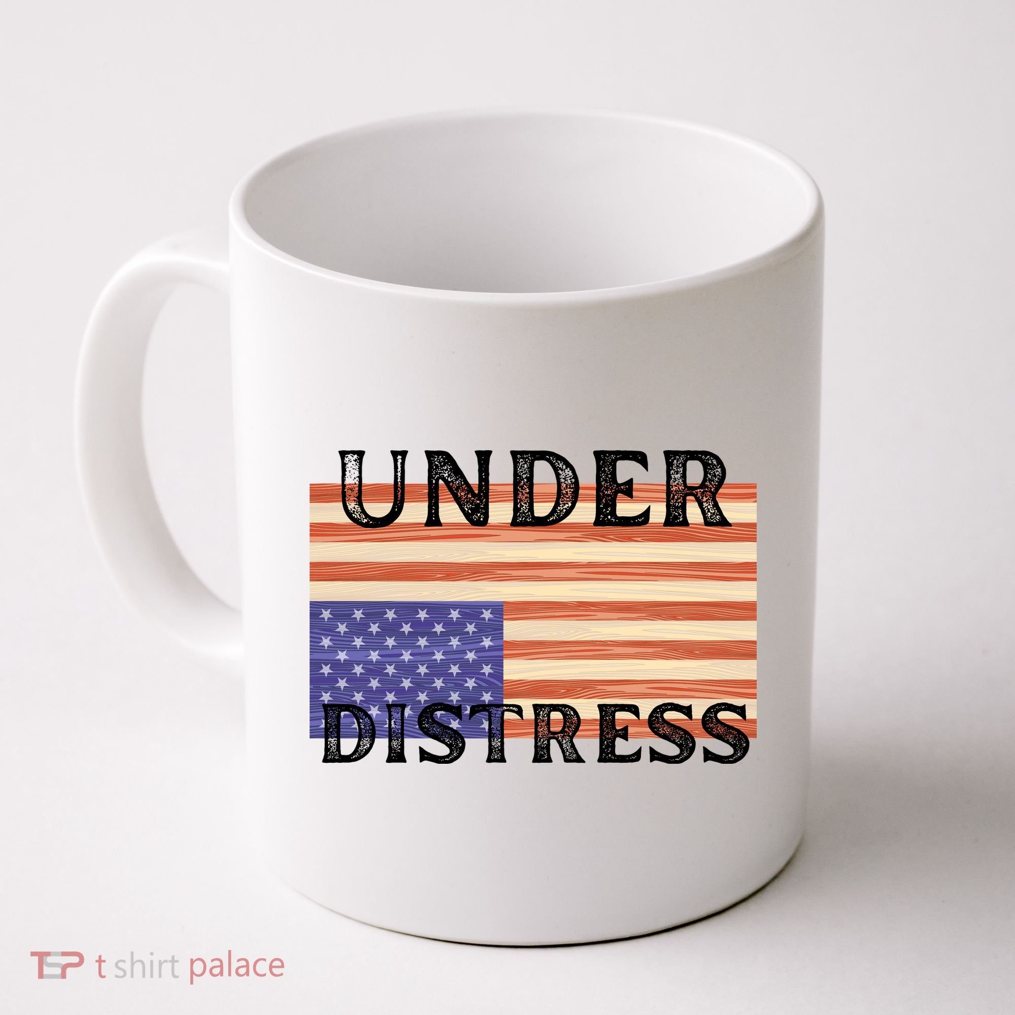 Under Distress Upside Down American Flag USA Coffee Mug