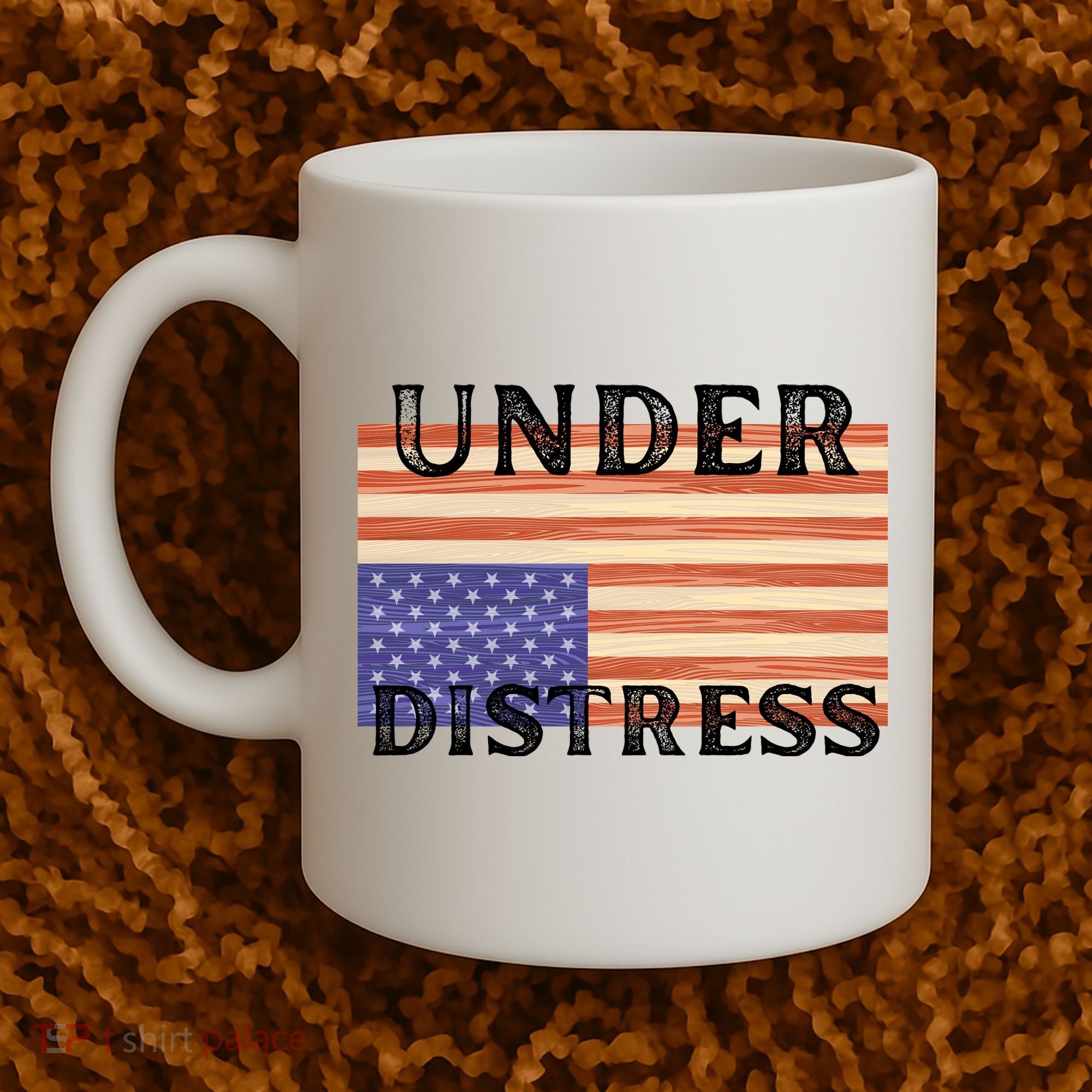 Under Distress Upside Down American Flag USA Coffee Mug