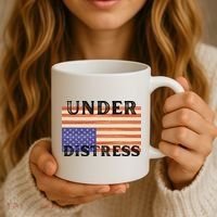 Under Distress Upside Down American Flag USA Coffee Mug thumb 3