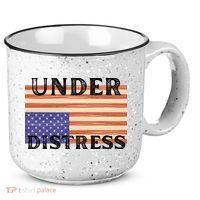 Under Distress Upside Down American Flag USA 15oz Campfire Ceramic Mug thumb 0