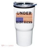 Under Distress Upside Down American Flag USA Tumbler thumb 0