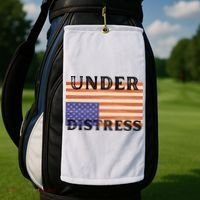Under Distress Upside Down American Flag USA Golf Towel thumb 2
