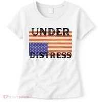 Under Distress Upside Down American Flag USA Women's T-Shirt thumb 0