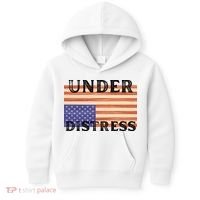 Under Distress Upside Down American Flag USA Kids Hoodie thumb 0