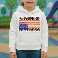 Under Distress Upside Down American Flag USA Kids Hoodie thumb 3