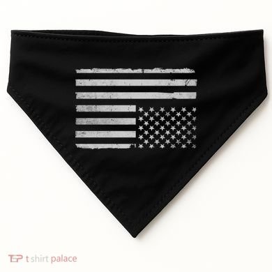 Upside Down Us Flag Distressed American Flag USA-Made Doggie Bandana