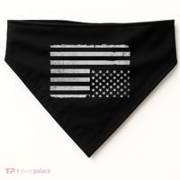 Upside Down Us Flag Distressed American Flag USA-Made Doggie Bandana thumb 0