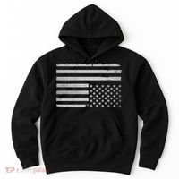 Upside Down Us Flag Distressed American Flag Hoodie thumb 0