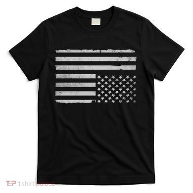 Upside Down Us Flag Distressed American Flag T-Shirt