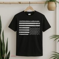 Upside Down Us Flag Distressed American Flag T-Shirt thumb 2