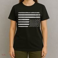 Upside Down Us Flag Distressed American Flag T-Shirt thumb 4