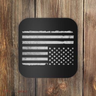 Upside Down Us Flag Distressed American Flag Coaster