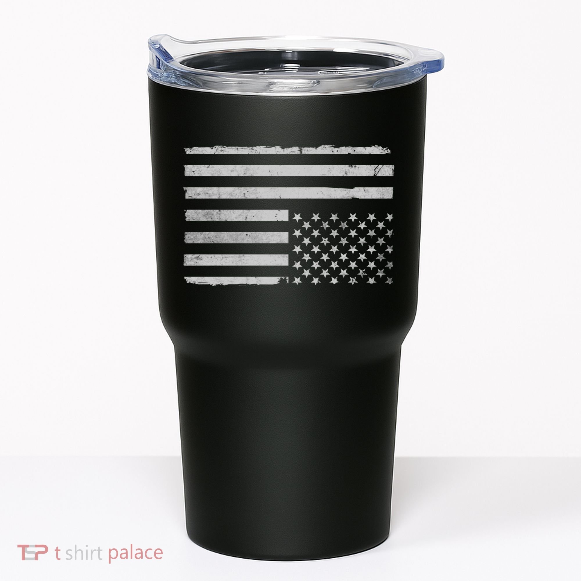 Upside Down Us Flag Distressed American Flag Tumbler