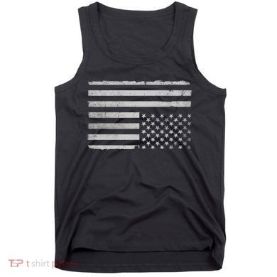 Upside Down Us Flag Distressed American Flag Tank Top
