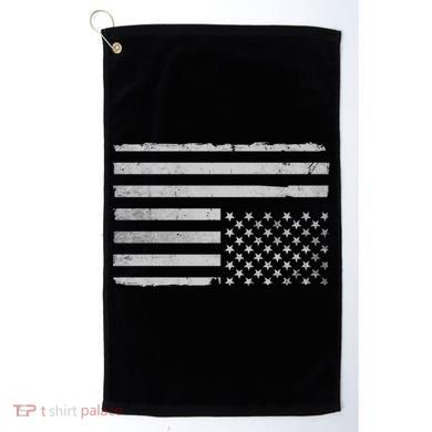 Upside Down Us Flag Distressed American Flag Golf Towel