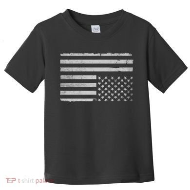 Upside Down Us Flag Distressed American Flag Toddler T-Shirt