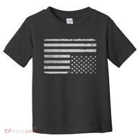 Upside Down Us Flag Distressed American Flag Toddler T-Shirt thumb 0