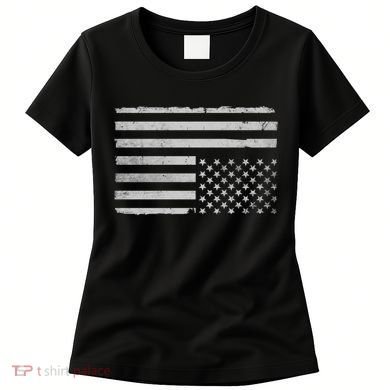 Upside Down Us Flag Distressed American Flag Women's T-Shirt