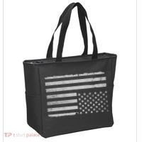 Upside Down Us Flag Distressed American Flag Tote Bag thumb 2