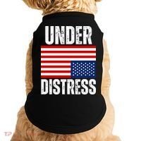 Under Distress Upside Down Tattered American Flag US Patriot Doggie Tank thumb 0