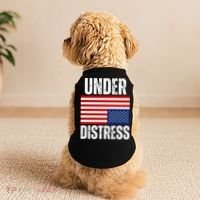 Under Distress Upside Down Tattered American Flag US Patriot Doggie Tank thumb 2