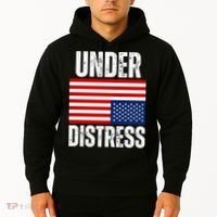 Under Distress Upside Down Tattered American Flag US Patriot Hoodie thumb 2