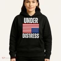 Under Distress Upside Down Tattered American Flag US Patriot Hoodie thumb 5