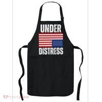 Under Distress Upside Down Tattered American Flag US Patriot Apron thumb 0