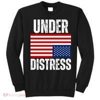 Under Distress Upside Down Tattered American Flag US Patriot Sweatshirt thumb 0