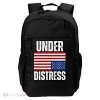 Under Distress Upside Down Tattered American Flag US Patriot Backpack thumb 0