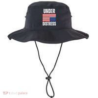 Under Distress Upside Down Tattered American Flag US Patriot Bucket Hat thumb 0