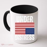 Under Distress Upside Down Tattered American Flag US Patriot Coffee Mug thumb 0