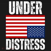 Under Distress Upside Down Tattered American Flag US Patriot Women's Hoodie thumb 2