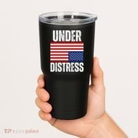Under Distress Upside Down Tattered American Flag US Patriot Tumbler thumb 2