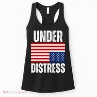 Under Distress Upside Down Tattered American Flag US Patriot Women's Tank Top thumb 0