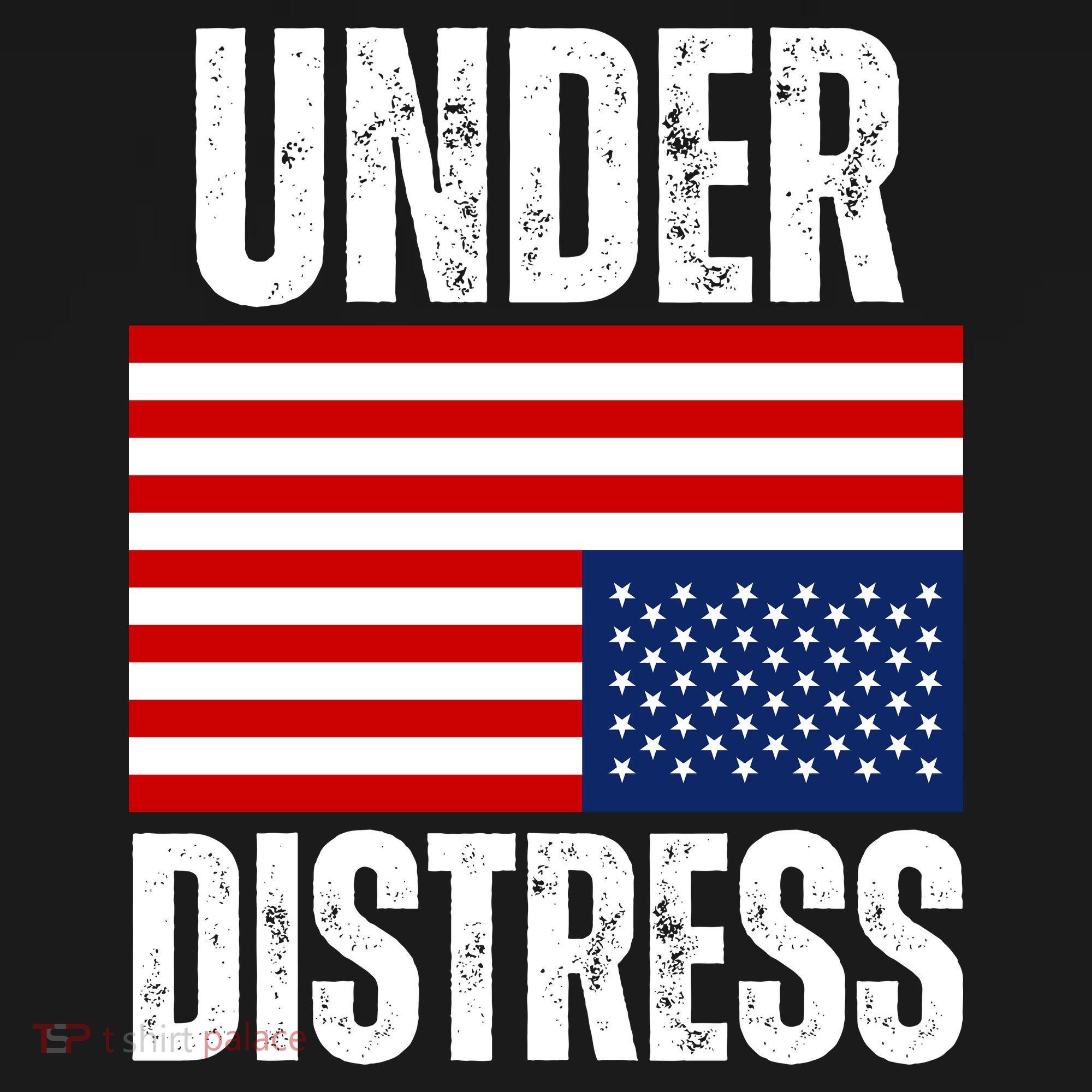 Under Distress Upside Down Tattered American Flag US Patriot Women's Tank Top