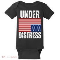 Under Distress Upside Down Tattered American Flag US Patriot Baby Bodysuit thumb 0
