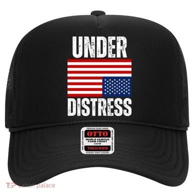Under Distress Upside Down Tattered American Flag US Patriot Hat