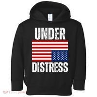 Under Distress Upside Down Tattered American Flag US Patriot Toddler Hoodie thumb 0