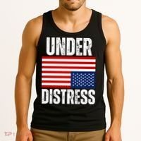 Under Distress Upside Down Tattered American Flag US Patriot Tank Top thumb 3