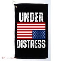 Under Distress Upside Down Tattered American Flag US Patriot Golf Towel thumb 0